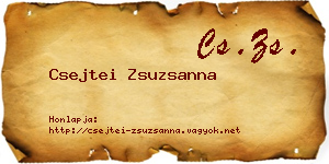 Csejtei Zsuzsanna névjegykártya